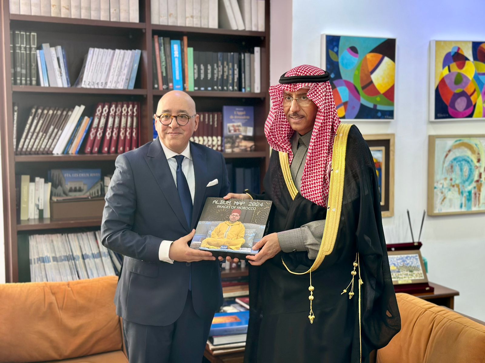 سفير خادم الحرمين الشريفين يقوم بزيارة للمدير العام لوكالة المغرب العربي للأنباء 